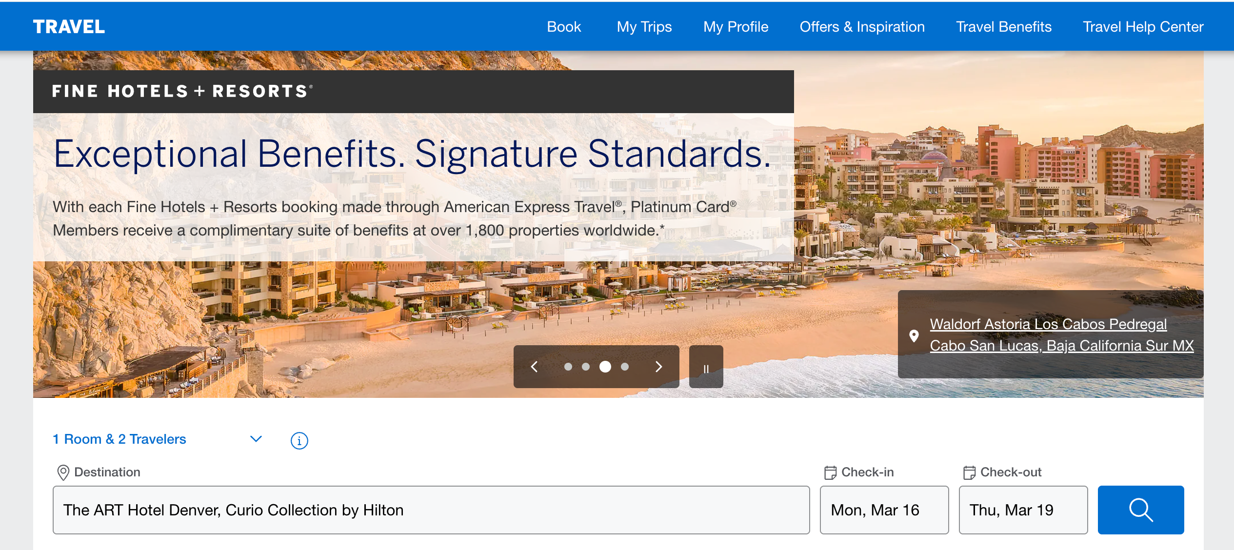 Amex FHR screenshot